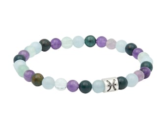 Pisces Bracelet Elastic - Pisces Zodiac Bracelet - Pisces Crystal Bracelet - Pisces Zodiac Sign Bracelet - Astrology Gifts - Pisces Gift