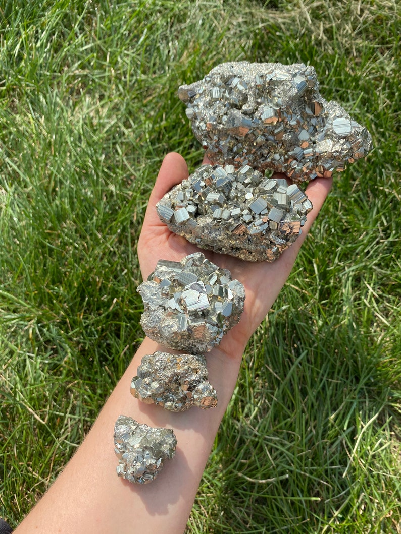 Raw Pyrite Cluster Grade A Raw Pyrite Stone Rough Pyrite Crystal Cluster Gold Pyrite Nugget High Quality, A-Grade Pyrite Cluster image 6