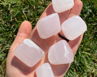 Roze calciet getrommelde steen - meerdere maten beschikbaar - getrommeld roze calcietkristal - gepolijste roze calciet edelsteen - roze calciet