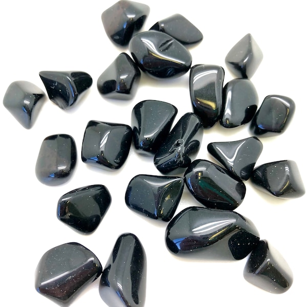 Black Onyx Tumbled Stone - ( 0.5") - Tumbled Black Onyx Crystal - Polished Onyx Gemstone - Black Healing Crystal and Stone - Natural Onyx