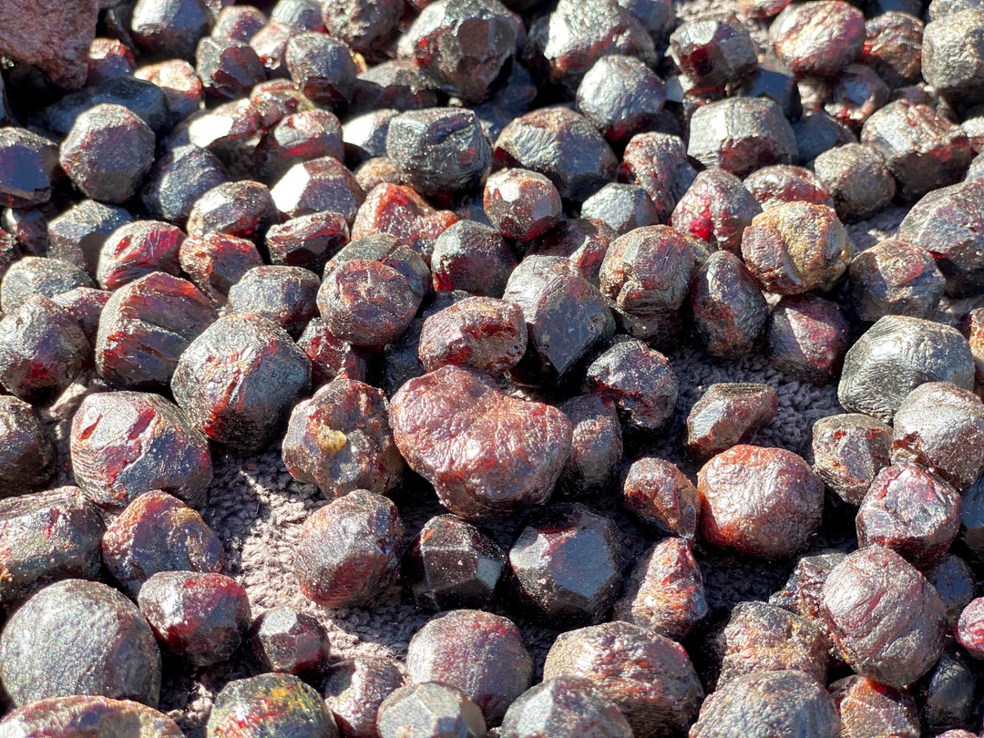 Raw Garnet Chunks Red Garnet Stone Raw Garnet Loose Stone Large Garnet ...