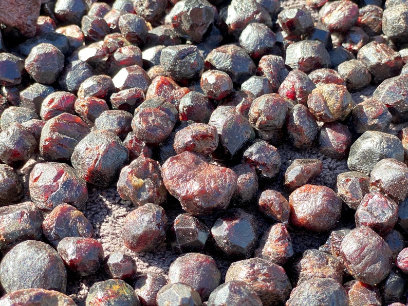 Raw Garnet Chunks Red Garnet Stone Raw Garnet Loose Stone Large Garnet Stone Natural Red Garnet Crystal Rough Garnet Crystal image 1