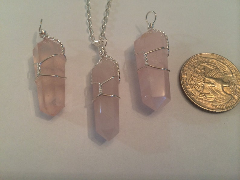 rose quartz pendant raw rose quartz pendant raw