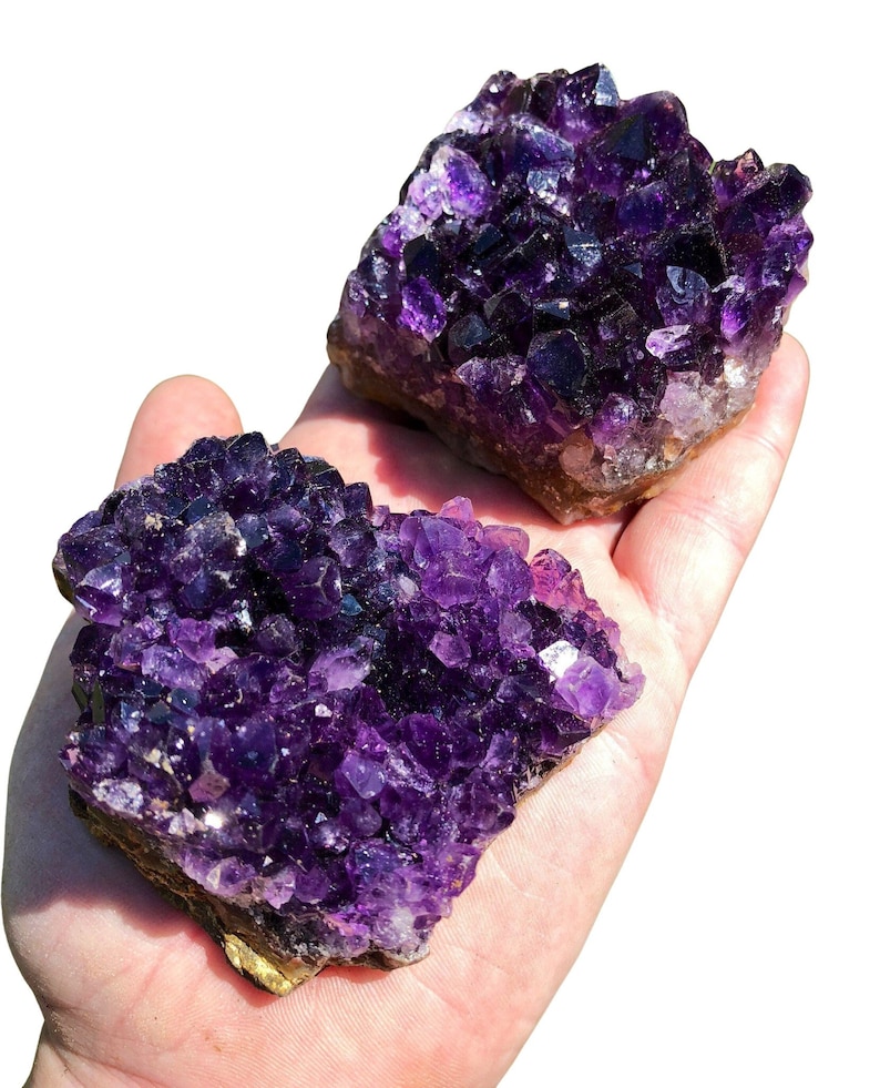 Raw Amethyst Crystal Cluster 1.5 to 6 Grade A Amethyst Cluster Rough Amethyst Geode High Quality Purple Amethyst Druze Cluster image 8