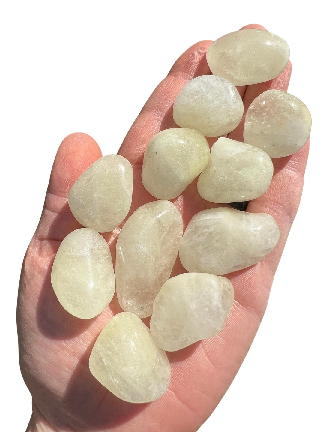 Sulphur Quartz Tumbled Crystal Multiple Sizes Tumbled Yellow Quartz