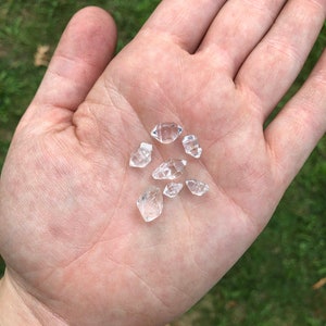 Raw Herkimer Diamond Crystals Grade A Natural Herkimer Diamonds 5mm 15mm Herkimer Diamond Quartz Crystals Herkimer Diamond Raw image 7