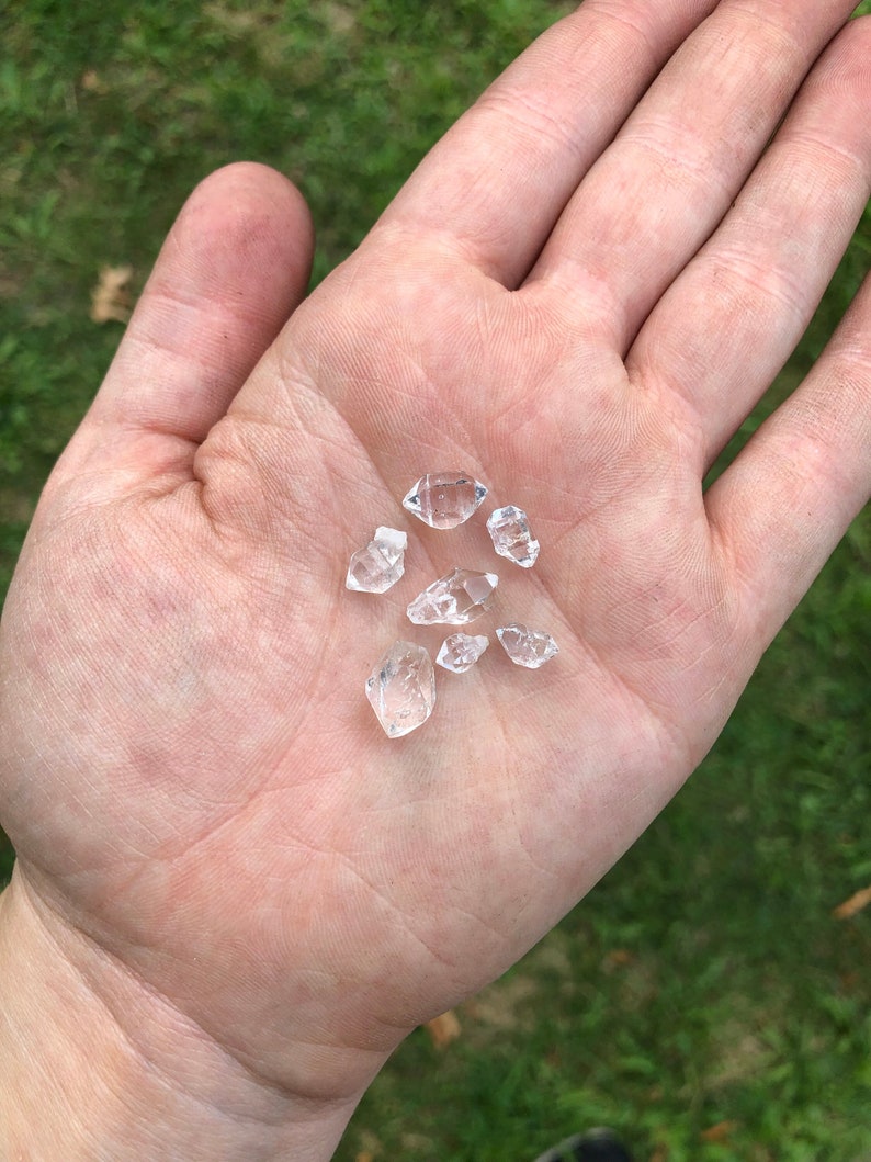 Raw Herkimer Diamond Crystals Grade A Natural Herkimer Diamonds 5mm 15mm Herkimer Diamond Quartz Crystals Herkimer Diamond Raw image 7