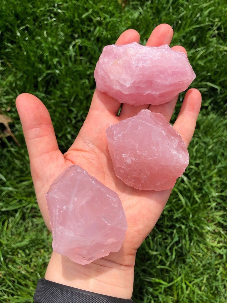 Raw Rose Quartz Crystal 0.5 7 Grade A Rose Quartz Stone Raw Pink Quartz Crystal Rough Rose Quartz Healing Crystal for Heart Chakra image 6