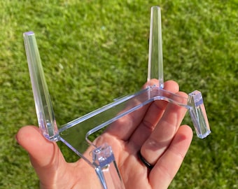 Acrylic Stand - Plastic Stand for Stone Slice - Small Agate Slab Stand - Crystal & Stone Stand - Decorative Plate Stand - Display Stand