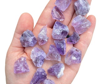 Raw Amethyst Crystal (0.5" - 1.5") Small Grade AB - Rough Amethyst Stone - Natural Amethyst Crystal - Healing Crystals & Stones