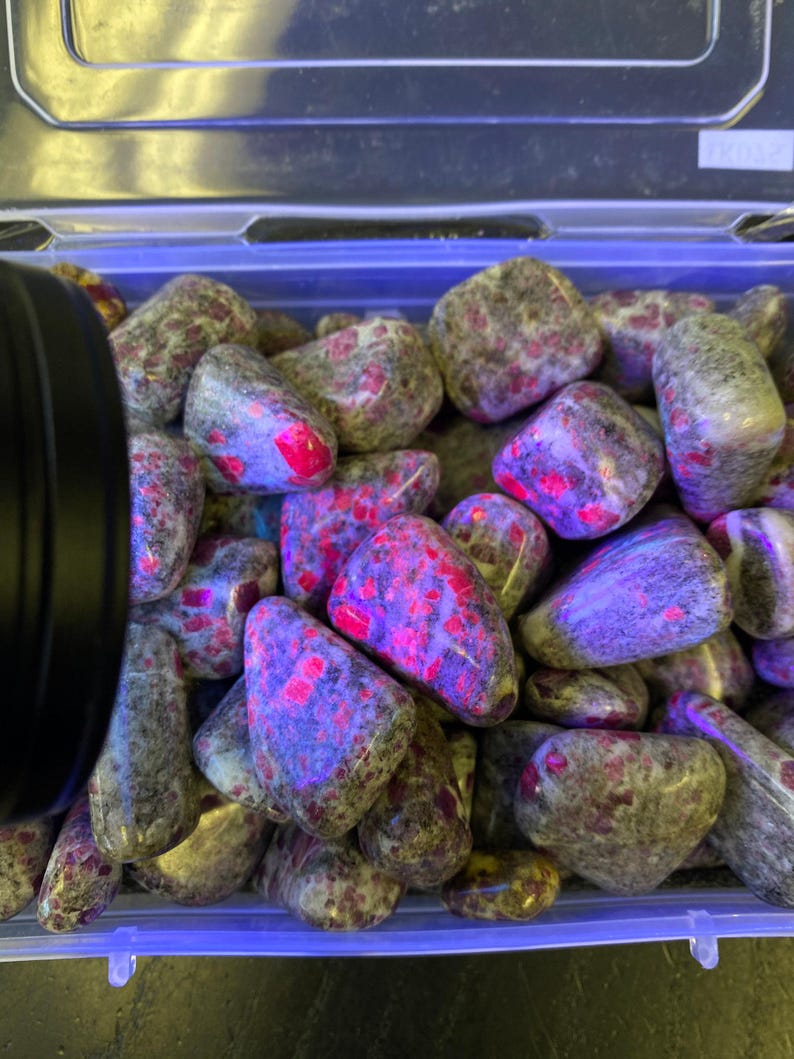 Ruby Feldspar Tumbled Stone - Multiple Sizes Available - Polished Pink Ruby Feldspar Crystal - Fluorescent Mineral - Ruby Feldspar Gemstone image 4