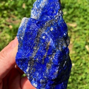 Piedra de lapislázuli en bruto - Lapislázuli de calidad A - Lapislázuli en bruto - Lapislázuli azul natural con pirita - Lapislázuli de alto grado