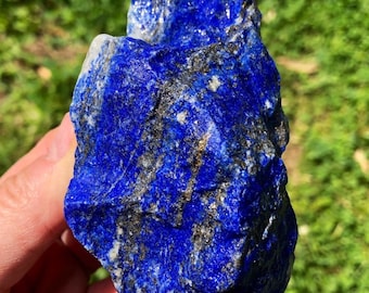 Raw Lapis Lazuli Stone - A-Quality Lapis Lazuli - Rough Lapis Lazuli - Natural Blue Lapis Lazuli w/ Pyrite - High Grade Lapis Lazuli
