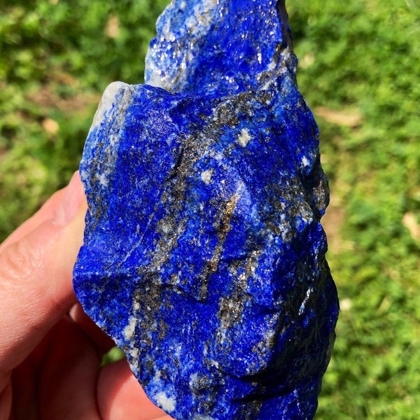 Raw Lapis Lazuli Stone - A-Quality Lapis Lazuli - Rough Lapis Lazuli - Natural Blue Lapis Lazuli w/ Pyrite - High Grade Lapis Lazuli