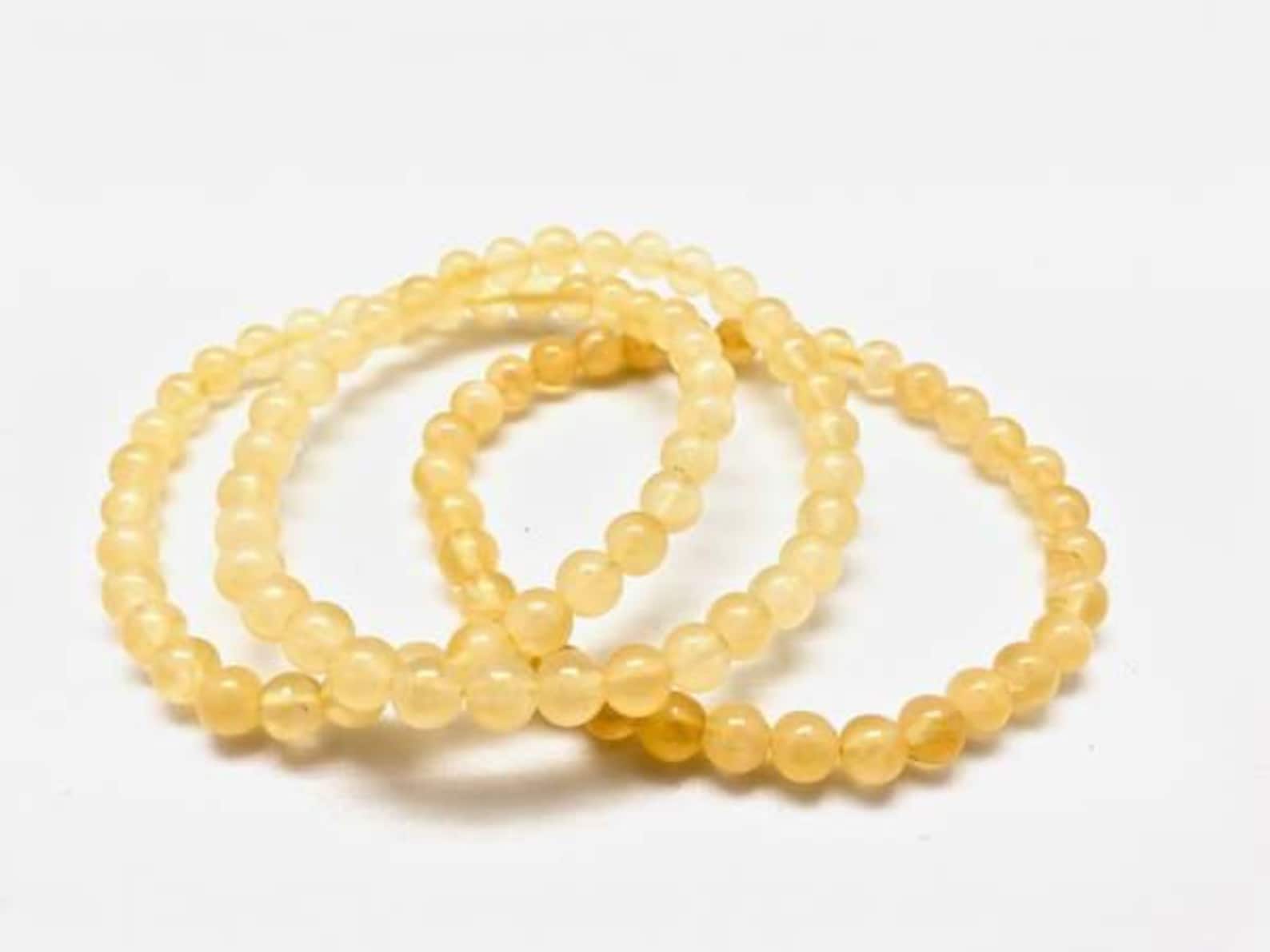 Yellow Calcite Bracelet Elastic Bracelet Yellow Calcite - Etsy