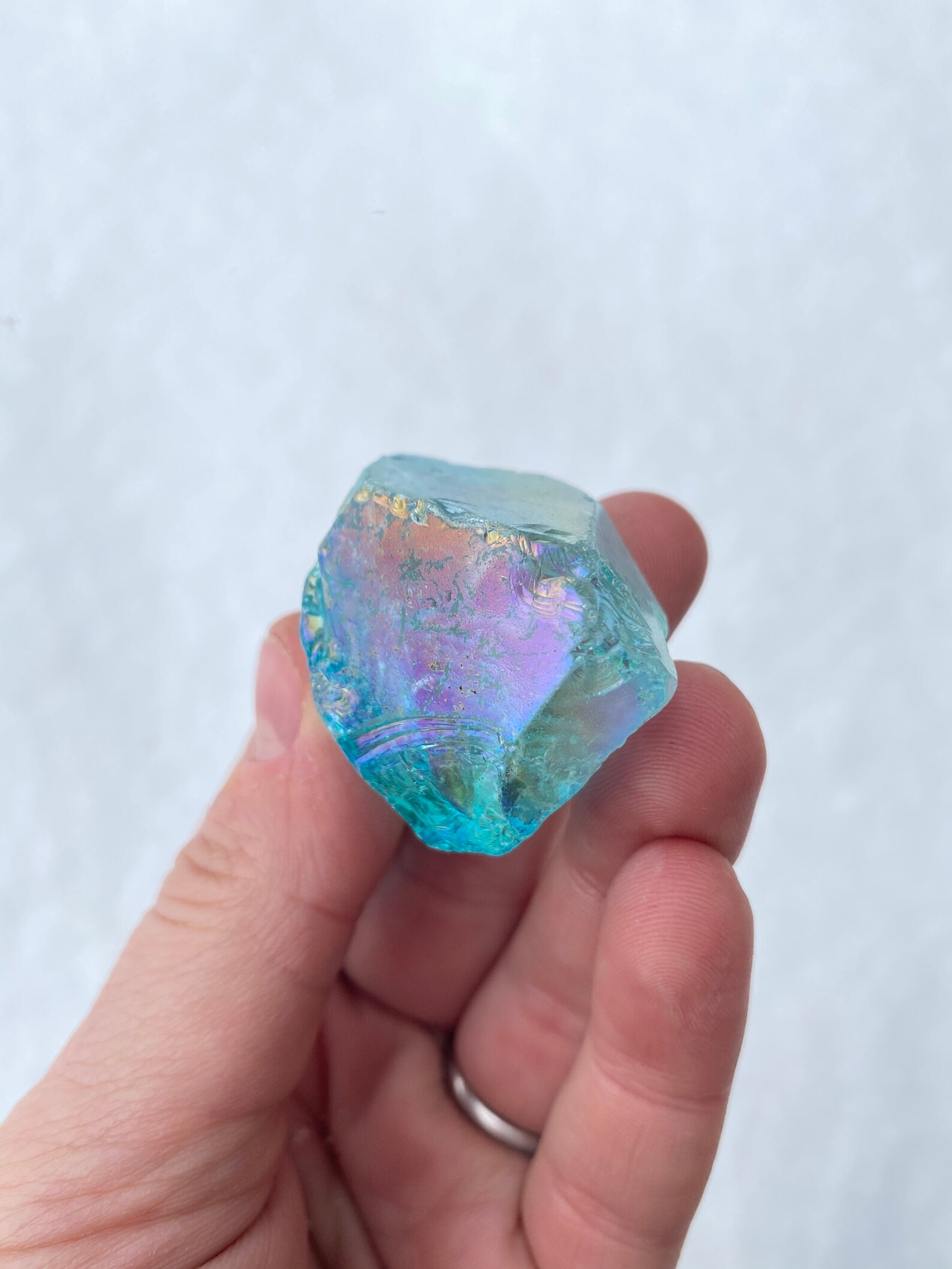 Raw Aqua Aura Quartz Crystal Rough Aqua Aura Quartz Stone Etsy