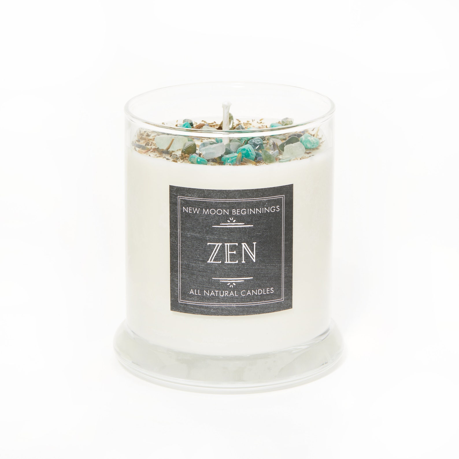 Zen Candles Relaxation Candles Crystal & Herb Candles Etsy