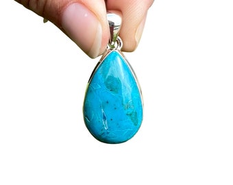 chrysocolla pendant - chrysocolla cabochon - healing crystals and stones - chrysocolla necklace - chrysocolla jewelry - chrysocolla - 607