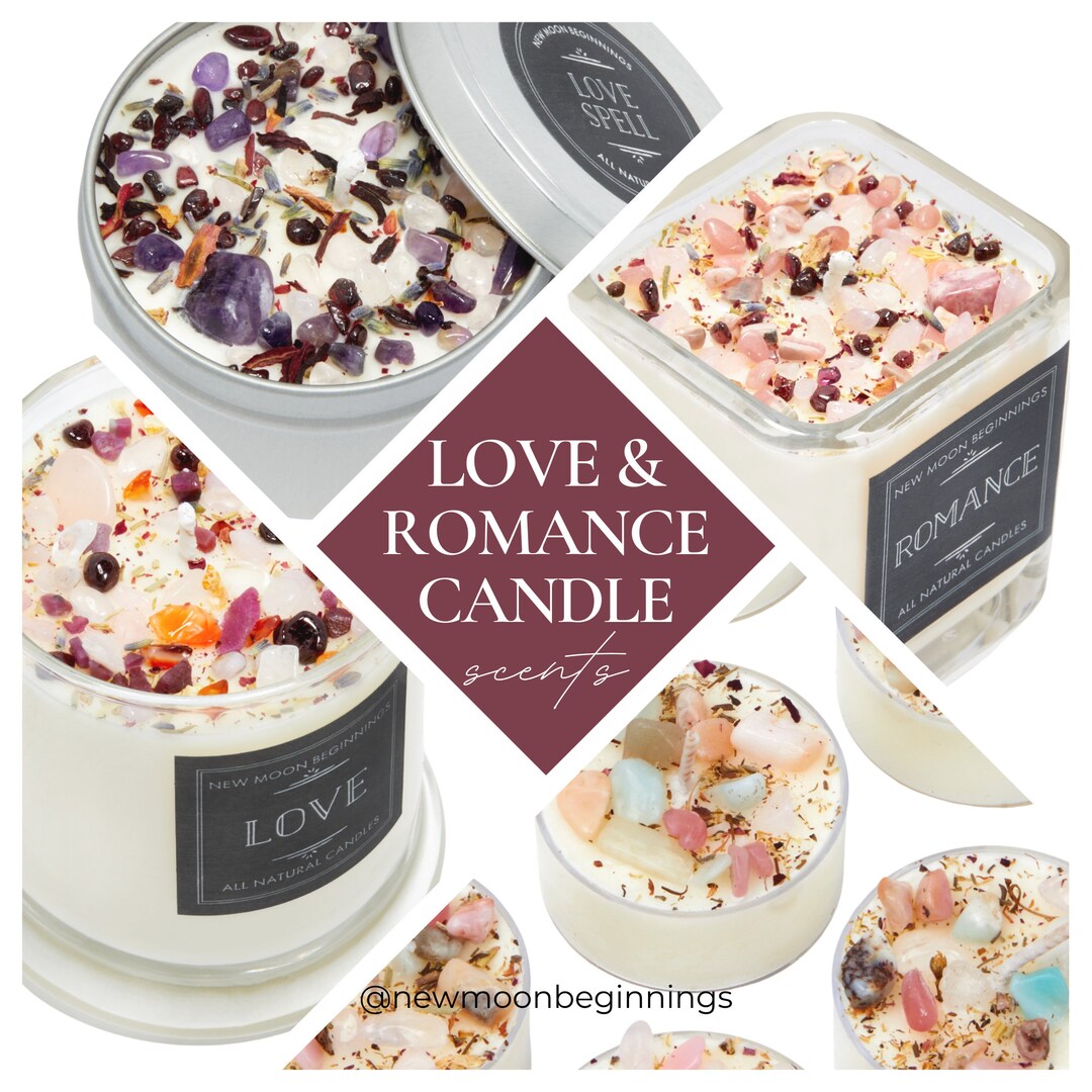 Handmade Love and Romance Candles Love Crystal Candles Etsy