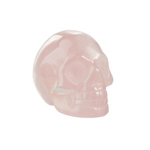 Rosenquarz Kristallschädel - Rosenquarz Steinschädel - Pink Skull - Kristallschädel - Kristallschädel Skulptur - Handgeschnitzter Rosenquarzschädel