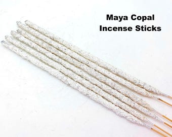 Maya Copal Incense Sticks (6) - Natural Resin Incense Sticks - Maya Copal Stick Incense - Natural Incense - Smoke Cleansing - Aromatherapy