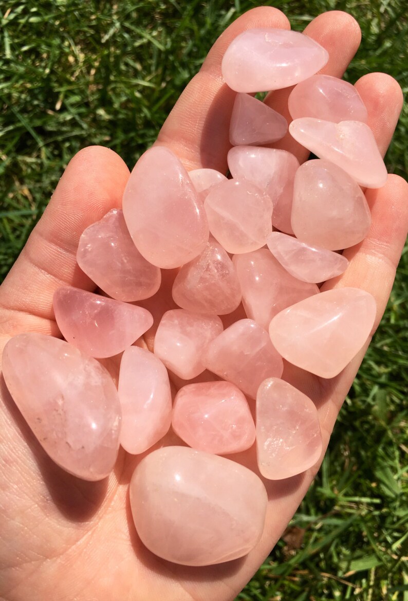 Rose Quartz Crystal Rose Quartz Stone Rose Quartz Tumbled Etsy