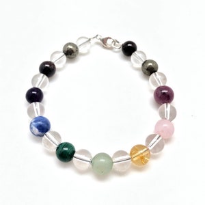 success and love bracelet  Crystal Bracelet - Crystals and Stones - Chakra Bracelet - Rainbow Bracelet - tumbled stones