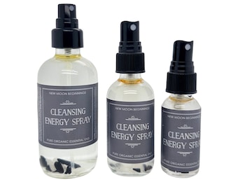 Cleansing Energy Spray - Organic Essential Oil Cleansing Spray - Energy Clearing Mist - Aromatherapy - Clearing and Protection Spray