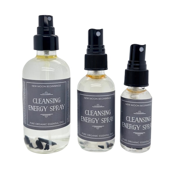 Cleansing Energy Spray - Organic Essential Oil Cleansing Spray - Energy Clearing Mist - Aromatherapy - Clearing and Protection Spray
