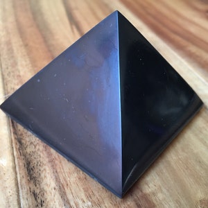 Shungite Pyramid 4 Sizes Available Shungite for EMF Protection Shungite Pyramid from Karelia, Russia image 1