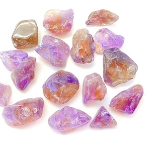 Polished Rough Ametrine Crystal (1" - 2") - Ametrine Stone - Semi Polished Ametrine Crystal - Amethyst and Citrine - Natural Ametrine Stone