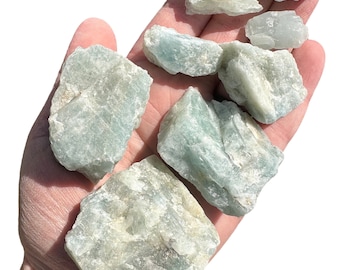 Raw Aquamarine Crystal (B Grade) - Natural Aquamarine Stone - Genuine Aquamarine Gemstone - Rough Aquamarine - March Birthstone