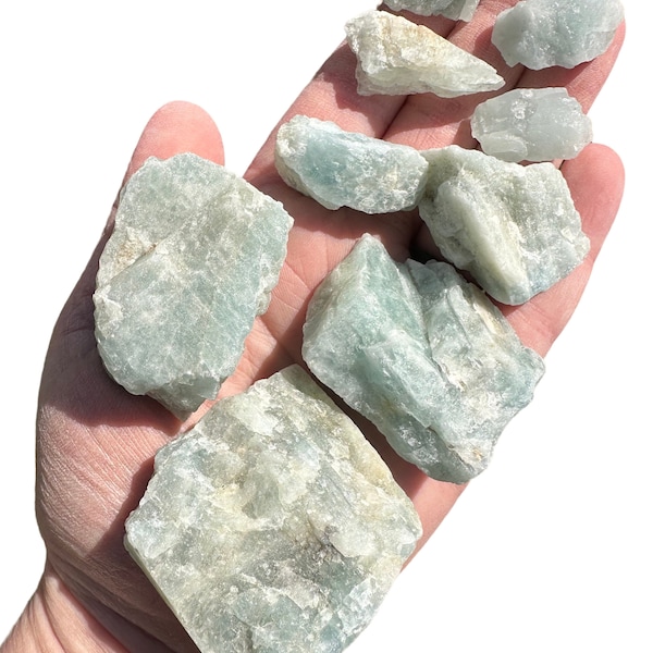 Raw Aquamarine Crystal (B Grade) - Natural Aquamarine Stone - Genuine Aquamarine Gemstone - Rough Aquamarine - March Birthstone