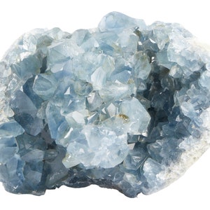 Raw Celestite Cluster - Blue Celestite Geode - Large Celestite Crystal - Celestite Specimen - Crystal Geode Decor - Celestite Decor - 82
