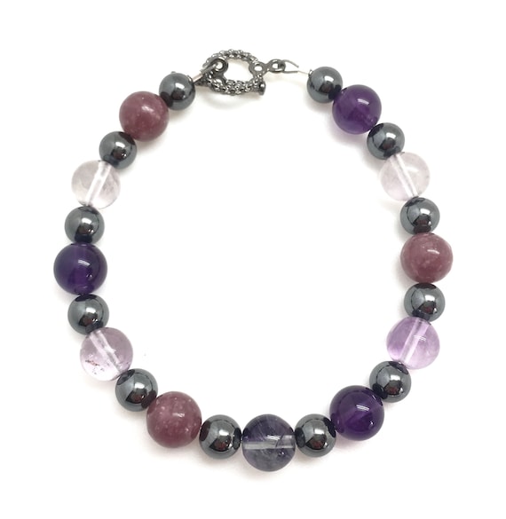 集中力を高めるブレスレット - クリスタルブレスレット - アメジスト