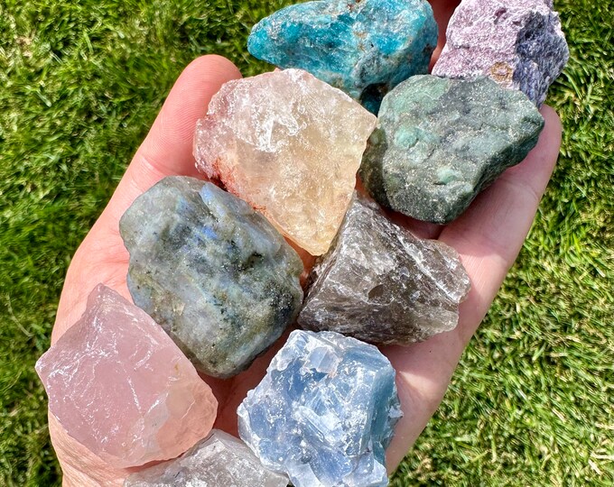 Raw Crystal Set - Healing Crystals and Stones Set - Rough Natural ...