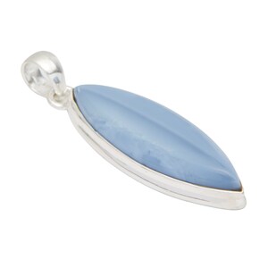 Owyhee Blue Opal Pendant Sterling Silver - Owyhee Blue Opal jewelry - Owyhee Blue Opal Necklace - Crystals and Stones 776 image 4