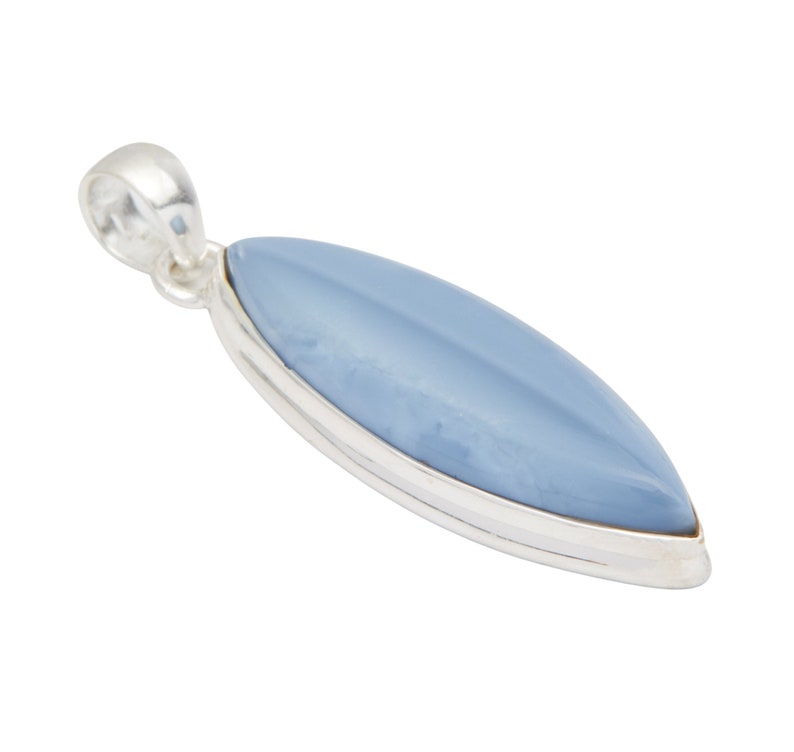 Owyhee Blue Opal Pendant Sterling Silver - Owyhee Blue Opal jewelry - Owyhee Blue Opal Necklace - Crystals and Stones 776 image 4