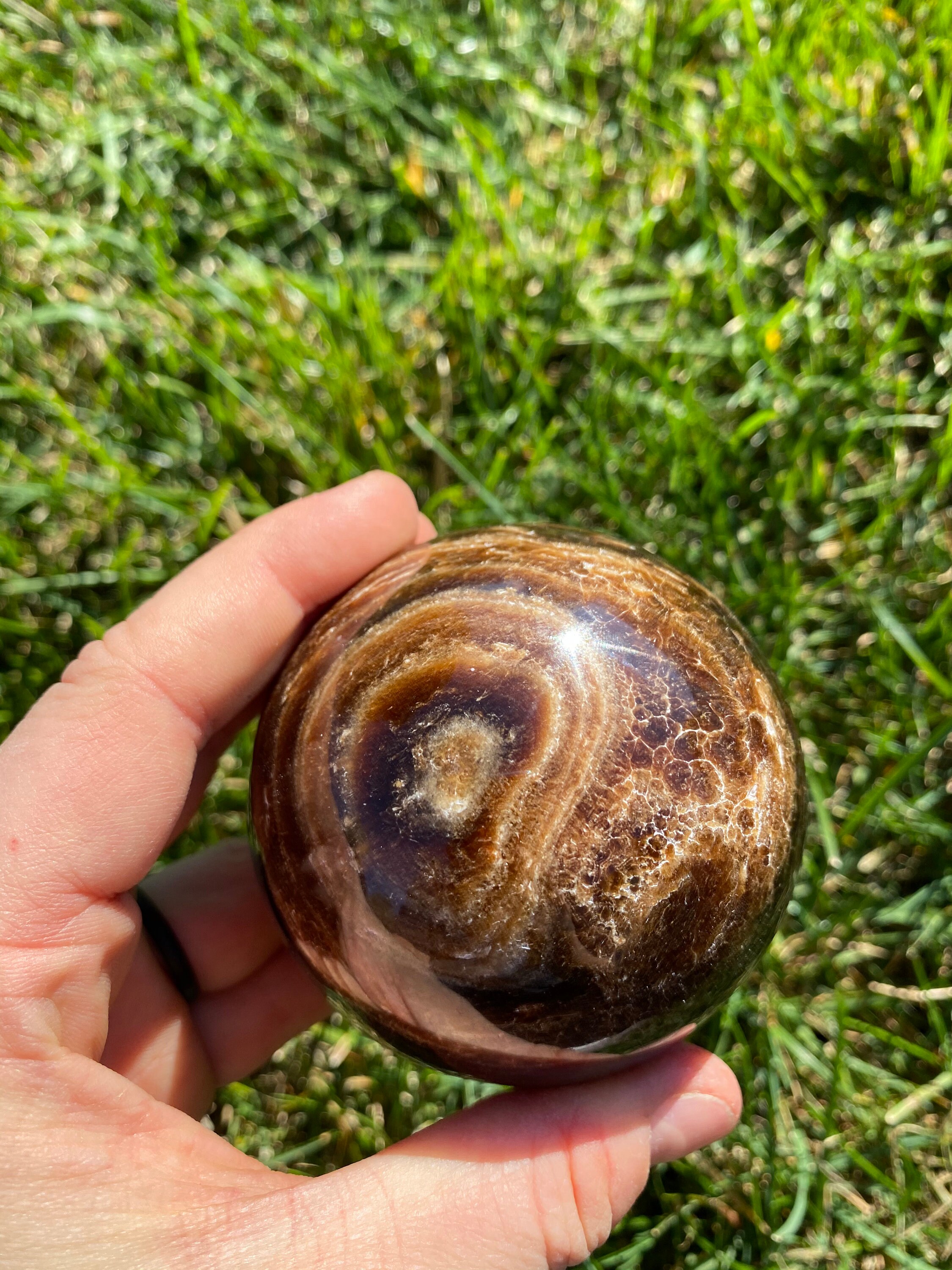 Schokoladencalcit Steinkugel Steinkugel braune Calcit | Etsy