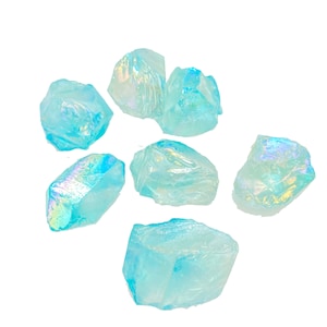 Raw Aqua Aura Quartz Crystal Rough Aqua Aura Quartz Stone Raw Aqua Aura Quartz Stone Raw Blue Quartz Healing Crystals and Stones image 7