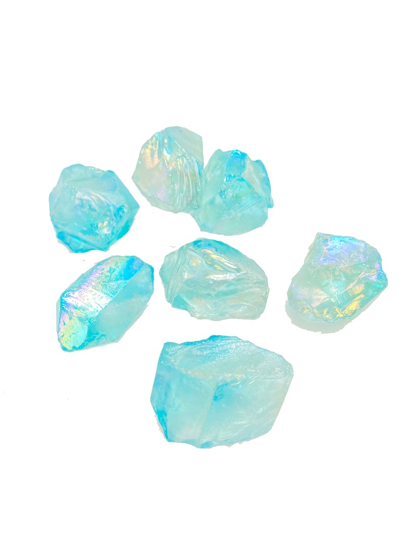 Raw Aqua Aura Quartz Crystal Rough Aqua Aura Quartz Stone Raw Aqua Aura Quartz Stone Raw Blue Quartz Healing Crystals and Stones image 7