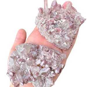 Lithium Quartz Cluster Lithium Quartz Crystal Raw Lithium Quartz Crystal Cluster Rough Pink Lithium Quartz Natural Brazilian Quartz image 9