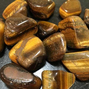 Tigers Eye Tumbled Stone Multiple Sizes Available Tumbled Tiger Eye Crystal Polished Gold Tiger Eye Gemstone Yellow Tiger Eye Stone image 5