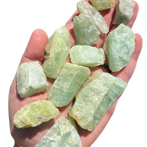 Raw Green Aquamarine Crystal (.5" - 4") Raw Aquamarine Chunk - Natural Green Aquamarine - Raw Aquamarine Stone - Rough Aquamarine