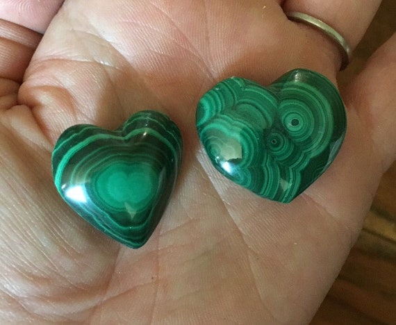 Malachite Heart Malachite Stone Healing Crystals and Stones