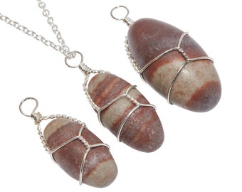 Shiva Lingam Stone Necklace (1") - Small Size - Shiva Lingam Egg Pendant - Shiva Lingam Jewelry - Shiva Lingam Crystal Pendant