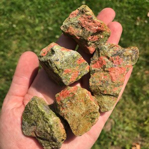 Raw Unakite Stone Unakite Rough Stones Unakite Raw Natural Unakite Crystal Raw Healing Crystals & Stones Rough Unakite Crystal image 5