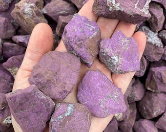 Pedra Purpurita Bruta (0,5" - 2" +) Cristal Purpurita Bruta - Purpurita Natural - Cristal Roxo - Cristal Purpurita Bruto - Purpurita Bruta