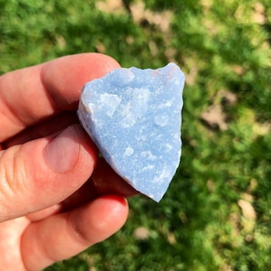 Raw Angelite Stone (Anhydrite) from Peru - Rough Angelite Crystal - Raw Anhydrite Stone - Natural Blue Angelite Stone - Multiple Sizes image 4