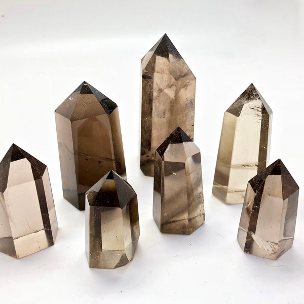 Smoky Quartz Tower - Smoky Quartz Crystal - Polished Smoky Quartz Crystal Tower - Natural Smoky Quartz Tower - Smoky Quartz Standing Point